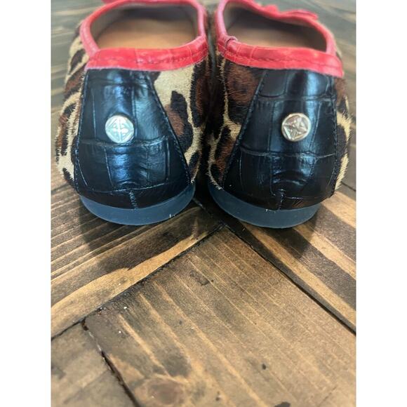 Antonio Melani Baird Calf Hair Animal Print Women 6 Slip On Flats Preppy Mobwife - Picture 8 of 10